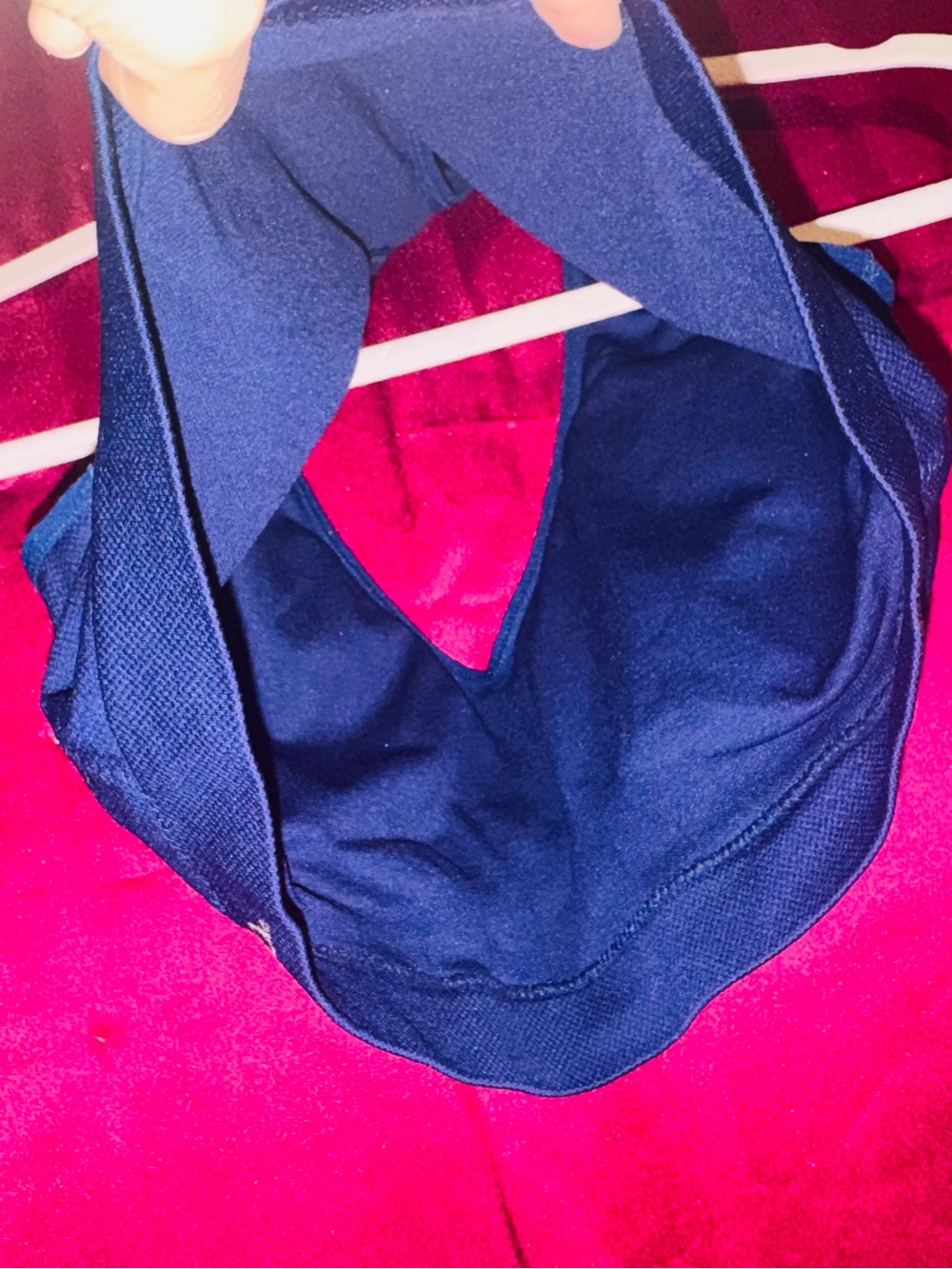 👑 Size Large Padded Ryka Navy Blue Racerback Sports Bra - Picture 4 of 7